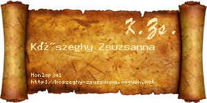 Kőszeghy Zsuzsanna névjegykártya