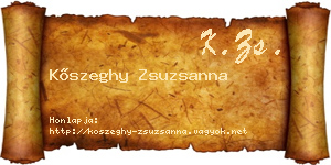 Kőszeghy Zsuzsanna névjegykártya